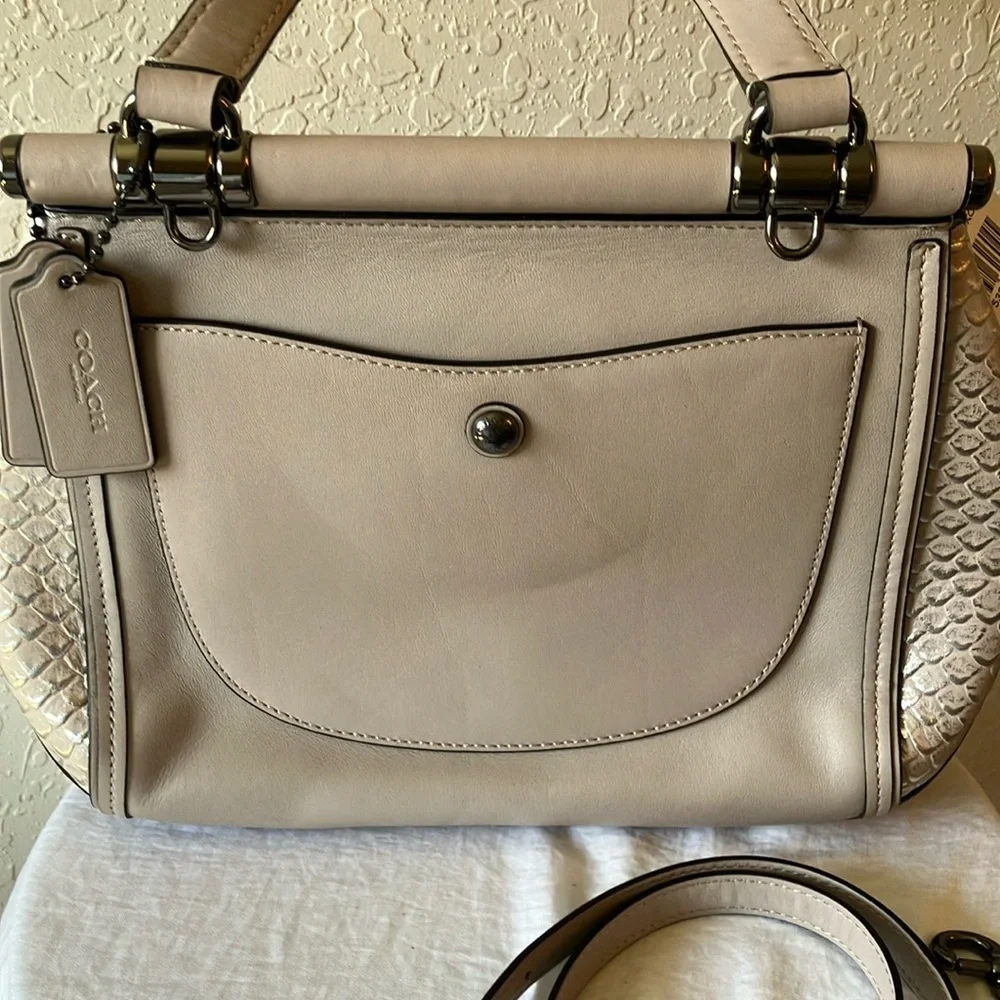 Coach: Grey Birch Willow Flower Drifter Handbag- Top Handle/Strap- Tea Rose - Picture 9 of 16